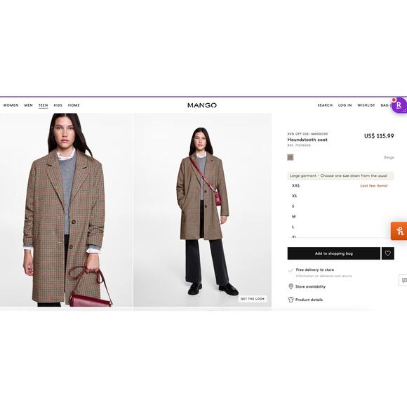 Nine West Plus OX Houndstooth Heritage Blazer - Picture 6 of 9